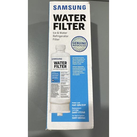 GENUINE SAMSUNG HAF-QIN/EXP ICE & WATER REFRIGERATOR FILTER DA97-17376B NEW - Picture 1 of 9